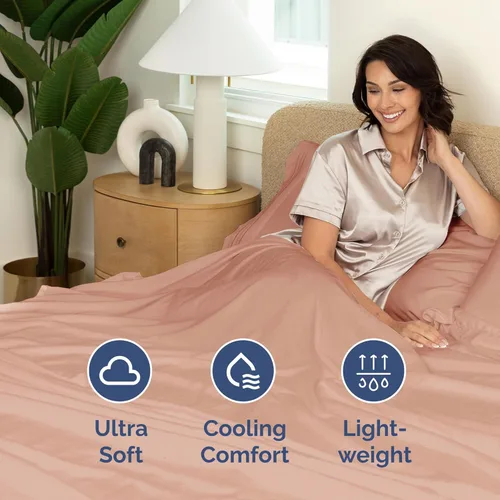 Vista 353 de Sábana encimera de bolsillo profundo, más suave que el algodón egipcio, 1 sábana encimera para colchón tamaño Queen