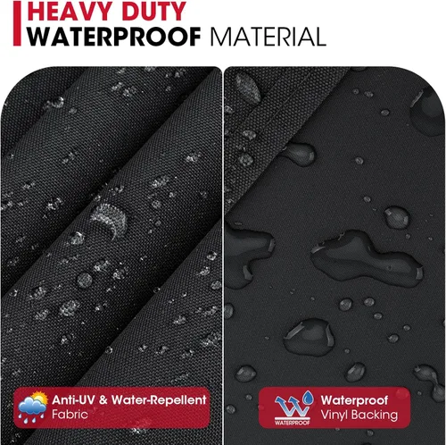 Vista 4 de Unicook - Funda para parrilla de 2 quemadores de 32 pulgadas, cubierta de barbacoa pequeña para exteriores con asas laterales y correas, resistente