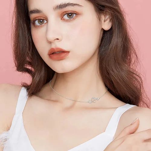 Vista 2 de (Dije para collar de nota musical) De plata de ley 925 para mujeres y niñas, 18.0 in