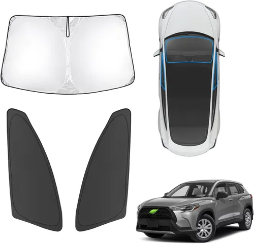 Vista 25 de Karltys 3 parasoles para parabrisas para Mazda CX5 2017-2025, parasol para ventana delantera y lateral, ajuste personalizado CX-5, protector