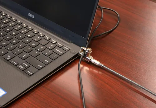 Vista 4 de Noble Locks TZ03T Cerradura de cuña ultra compacta con llave de barril para portátiles Dell Latitude