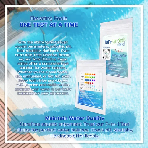 Vista 6 de Pool Breeze 88417 - Tabletas de cloro de 3 pulgadas - 5 libras - Pestañas compactas de cloro para piscina - con tiras de prueba My Garden Pool 7