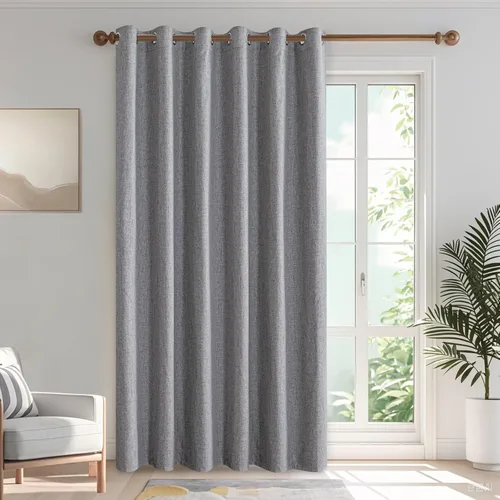 Vista 20 de IGEMAEVE Cortinas opacas de tamaño personalizado para dormitorio, 100 % opacas, 1 panel, aislamiento térmico, cortinas de oscurecimiento