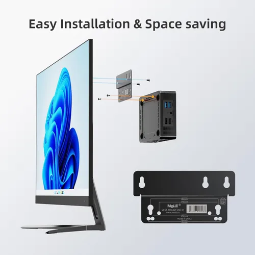 Vista 8 de MeLE Mini PC QuieterHD3 Celeron N5105 sin ventilador, 16 GB 512 GB, microcomputadora de escritorio pequeña con Gigabit Ethernet, WiFi 5 Dual HDMI