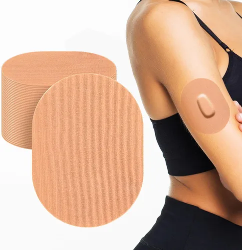 Vista 9 de Paquete de 20 parches adhesivos Dexcom G6 impermeables, cinta CGM de papel precortada para G6, sobreparche Dexcom G6 de larga estancia sin pegamento