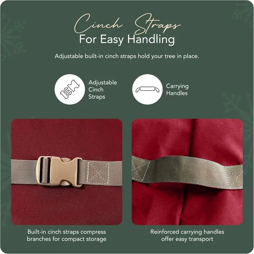 Vista 5 de Covermates Keepsakes - Bolsa vertical de almacenamiento para árbol de Navidad, árboles resistentes para cubiertas de clósets, poliéster 300D