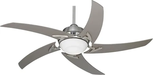 Vista 6 de Casa Vieja Ventilador de techo Capri de níquel cepillado con luz de 52 pulgadas