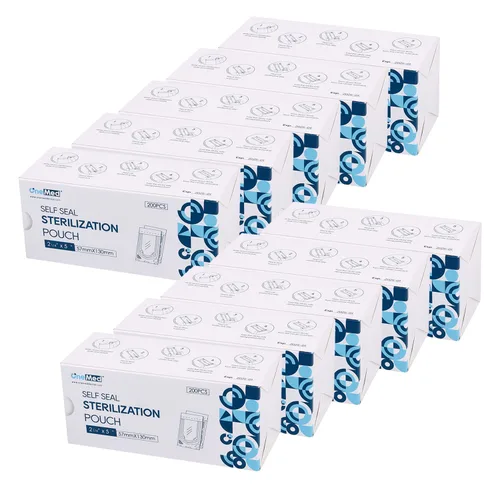 Vista 18 de 400 bolsas de esterilización autosellantes dentales 5.25x10 pulgadas 200/caja 2 cajas