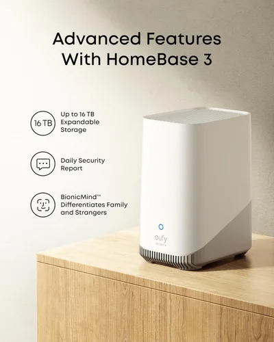 Vista 9 de eufy Security SoloCam E42 Kit de 2 cámaras (HomeBase S380), cámara de seguridad 4K inalámbrica para exteriores, alimentada por energía solar