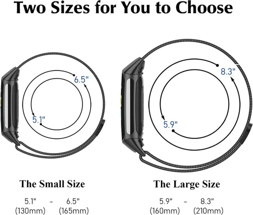 Vista 6 de Bandas de malla compatibles con Fitbit Charge 5/Charge 6, correas de metal ajustables de acero inoxidable correas de repuesto para Charge 6/Charge 5