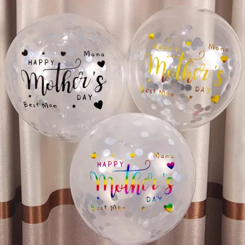 Vista 7 de Calcomanías de globos para el Día del Padre, calcomanías de letras Bobo Happy Gold Black Rainbow DIY Paster Home Window Adhesivo Decoración