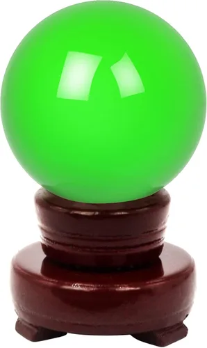 Vista 8 de Feng Shui - Bola de cristal multicolor de 1.575 in, cuentas mágicas naturales raras asiáticas, esfera curativa, globo de cuarzo, bolas de fotografía