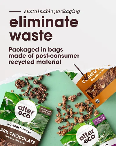 Vista 8 de Alter Eco Granola de mantequilla de anacardo, saludable y orgánica, endulzada naturalmente con frutas, vegana, sin azúcares artificiales ni