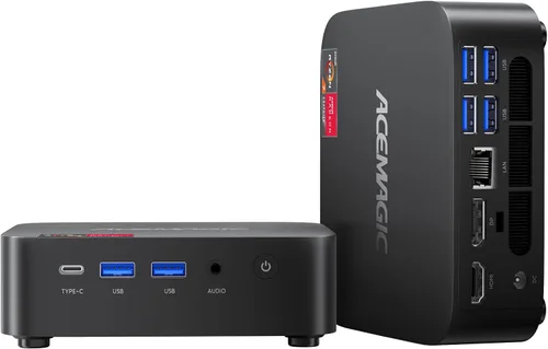 ACEMAGICIAN Kron Mini K1 Mini PC, Ryzen 7 7730U, 32GB DDR4 1TB SSD Mini Computadoras, Pequeña PC de Juegos Ligera 4K@60Hz Triple Pantalla, Mini