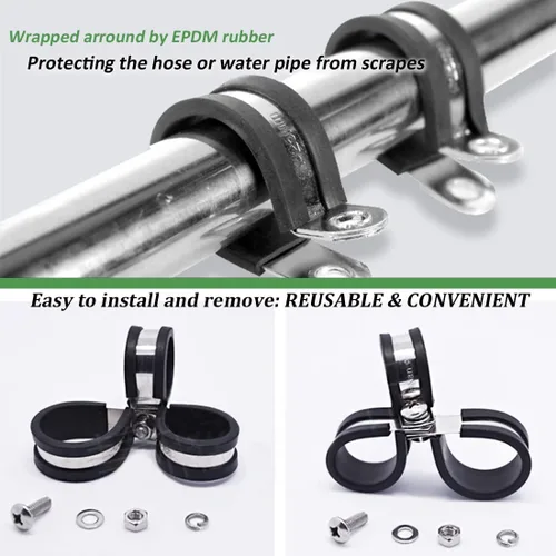 Vista 5 de Keadic Kit surtido de 84 abrazaderas de cable de acero inoxidable 304 con caja, 7 tamaños de 1/4 pulgadas 5/16 pulgadas 3/8 pulgadas 1/2 pulgadas