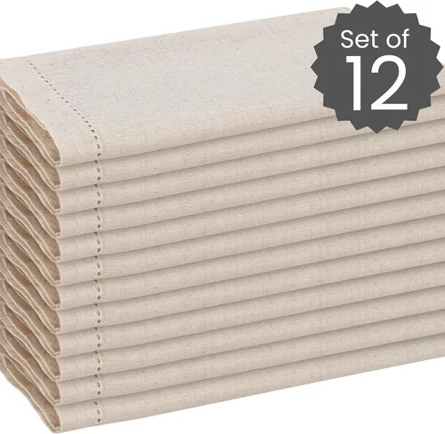 Vista 3 de Cotton Clinic Servilletas de tela – Lino de mesa perfecto para uso diario – Suave duradero lavable – Ideal para fiestas, bodas, granja, Navidad