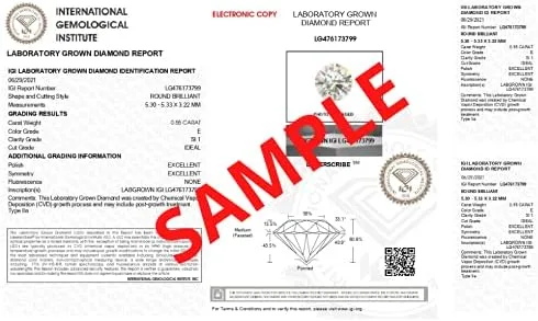Vista 7 de Anillo de compromiso con cuatro puntas con certificación IGI en oro blanco de 14 quilates para mujer, con certificación IGI