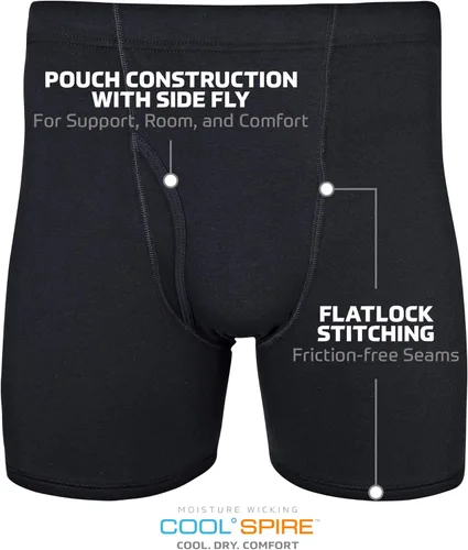 Vista 3 de Gildan Men's Underwear Covered Waistband Boxer Briefs, Multipack