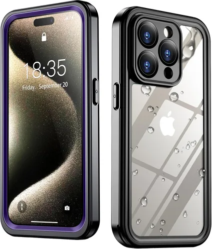 Vista 28 de SPIDERCASE para iPhone 13, funda impermeable, con lente y protector de pantalla incorporados, protección completa de alta resistencia, resistente a
