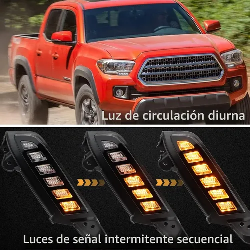 Vista 4 de Switchback - Lámpara LED antiniebla frontal color blanco y ámbar, luz intermitente LED intermitente para 2012-2015 compatible con accesorios Toyota