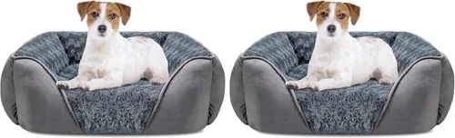 Vista 17 de INVENHO Cama para perros pequeños para perros medianos a grandes, rectangular, ortopédica, suave, relajante, duradera, con parte inferior