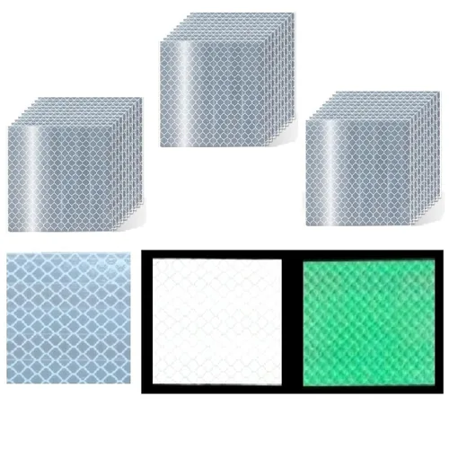 Vista 107 de Adhesivos reflectantes reflectantes de 1 pulgada de diámetro, reflector, impermeable, cinta adhesiva de advertencia de alta visibilidad