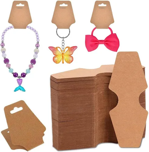 Vista 7 de 100 piezas de collares para tarjetas de exhibición, joyas, pulseras, aretes, llavero, anillos, bandas para el cabello, proyectos de manualidades