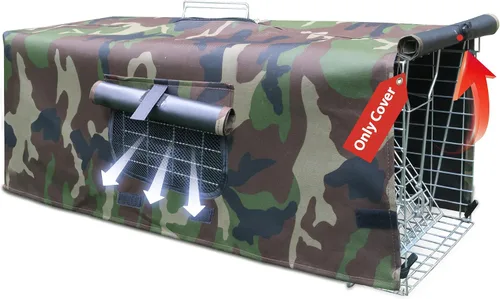 Funda para jaula de trampa de animales, solo cubierta, cubierta de jaula de trampa con ventana transpirable, cubierta de trampa para gatos salvajes