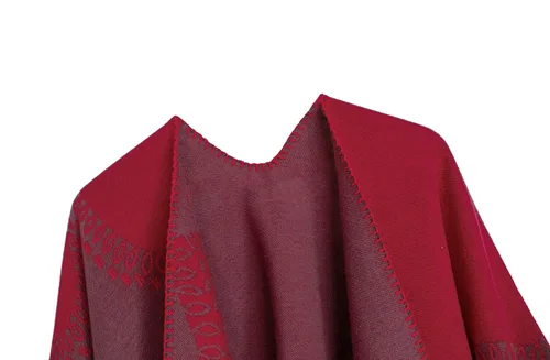 Vista 18 de Urban CoCo Poncho de colores para mujer, chal con frente abierto, color en bloques