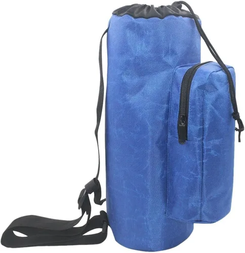 Vista 7 de Fityle - Mochila impermeable a prueba de golpes con correa ajustable para el hombro y bolsillos laterales para cilindros de oxígeno y tanques D