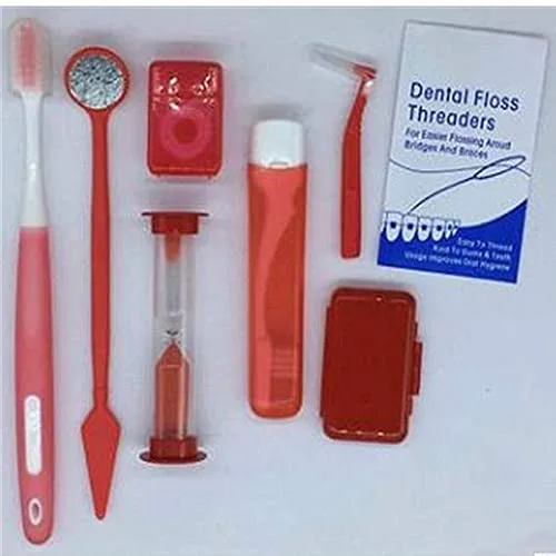 Vista 5 de Laboratorio Dental Ortodoncia Higiene Oral Dientes Cuidado de los Dientes Alineador Espejo Flosser Cepillo de Dientes Kit de Cepillo Interdental