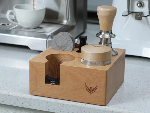Vista 6 de Estación de Apisonamiento KNODOS de 54mm para Accesorios de Máquina de Espresso Breville – Soporte Portafiltro con Apisonador, Distribuidor, Embudo