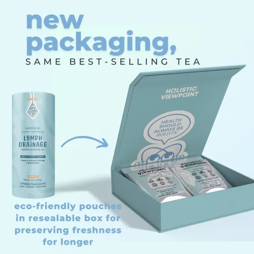 Vista 5 de CoLymph Functionalitea: té de drenaje linfático, té de hierbas holístico para apoyar el drenaje linfático, reducir la retención de agua