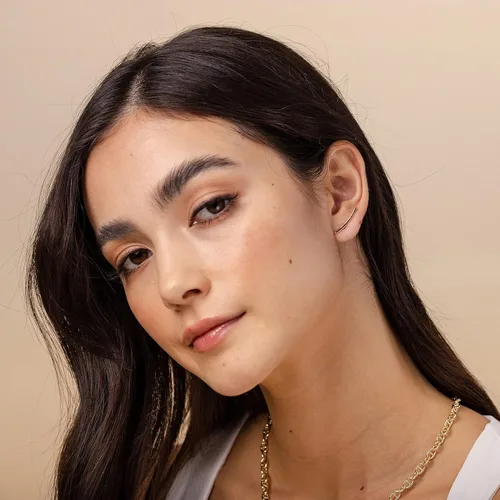 Vista 2 de PAVOI Aretes de plata de ley chapados en oro de 14 quilates