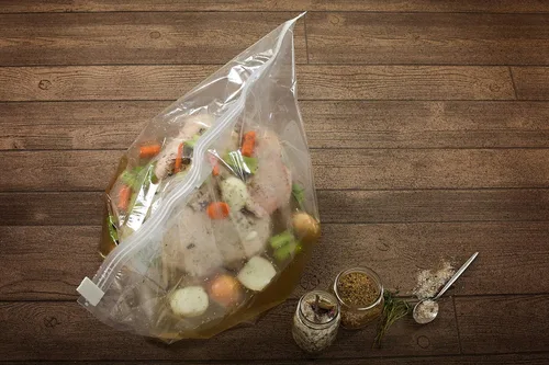 Vista 4 de Bolsas grandes de salmuera de pavo resistentes para pavo o jamón XL, paquete de 2, con cordel de cocción