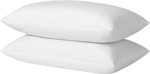 Vista 12 de basic home Insertos de Almohadas Decorativas de 12x20 - Insertos de Almohadas de Plumas de Plumón - Oblongo - Tela de Algodón - Juego de 2 - Blanco.