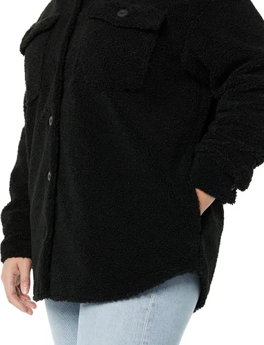 Vista 5 de Tienda Essentials Chaqueta de camisa de sherpa de peluche de gran tamaño para mujer (anteriormente Goodthreads)