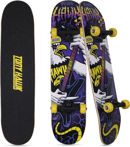 Vista 10 de Tony Hawk 31" Skateboard - Signature Series 1 Skateboard with Pro Trucks, Full Grip Tape, 9-Ply Maple Deck, Ideal for All Experience Levels