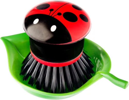 Vista 7 de Vigar Cepillo de Limpieza de Palmas con Flor para Platos con Soporte, Cepillos de Cocina Perfectos para Platos, Cepillo de Fregadero y Cepillos