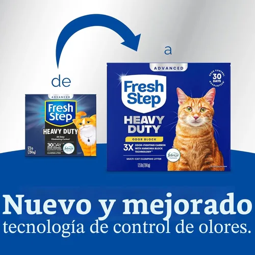 Vista 2 de Fresh Step Arena aglutinante para gatos, avanzada y resistente, control de olores de 30 días de larga duración con carbono que elimina olores, 17.5