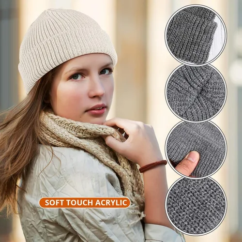 Vista 6 de SATINIOR Gorro de pescador con borde enrollable, gorro de pescador para mujeres y hombres