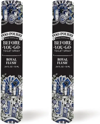 Vista 14 de Poo-Pourri Before-You-Go - Aerosol para inodoro, color Royal Flush, tamaño de viaje, 0.3 onzas líquidas, eucalipto y menta verde