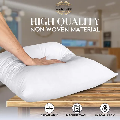 Vista 3 de raajsee Juego de 2 rellenos de almohada de 12 x 20 pulgadas, almohadas alternativas suaves y esponjosas para sofá, formas de almohada de 12 x 20