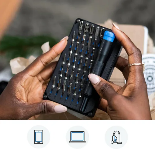 Vista 4 de Kit de destornilladores Moray de iFixit - 32 puntas de precisión para reparación de smartphones, consolas de juegos y electrónica pequeña
