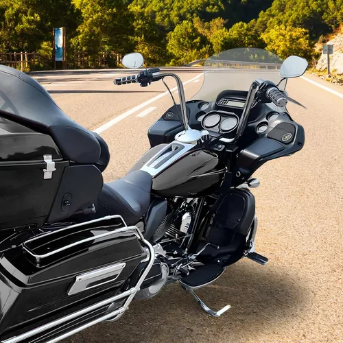 Vista 2 de Kojem Cubierta de calibre compatible con Harley-Davidson Road Glide 1998-2013 Reemplazo para cubierta de velocímetro 67923-98B 21906 Negro
