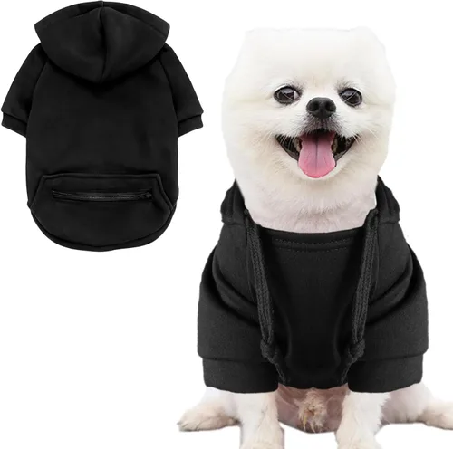 Vista 7 de Jecikelon Abrigo de Clima Frío para Perro Mascota con Bolsillo Sudadera de Invierno para Perro Ropa Cálida para Cachorros para Perros Pequeños Ropa