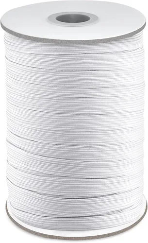 Vista 8 de Coopay Cordón elástico de 100 yardas de largo, 1/2 pulgada de ancho, cuerda elástica, cuerda elástica, carrete de punto para coser