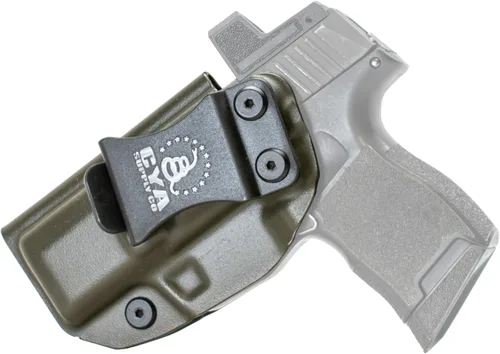 Vista 76 de CYA Supply Co. Funda para llevar armas dentro del cinturón, lista para ópticos (verde OD) IWB, para llevar armas ocultas, dentro de la cintura