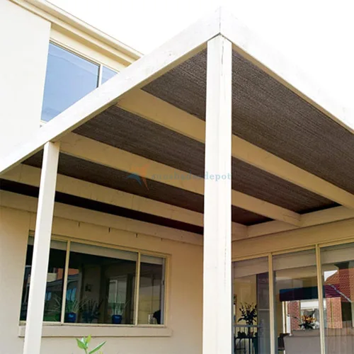 Vista 6 de Sunshades Depot, rollo de malla sombra de color beige, bloquea el 75% de los rayos ultravioletas, resistente, de 6' x 1'., Marrón