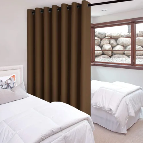 Vista 109 de DWCN Cortina divisora de habitación para total privacidad con bloqueo de luz - Cortinas térmicas para puerta de patio, sala de estar, división